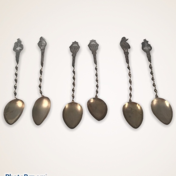 Vintage Sterling Silver Mini Spoons- Set of Six - Picture 1 of 6